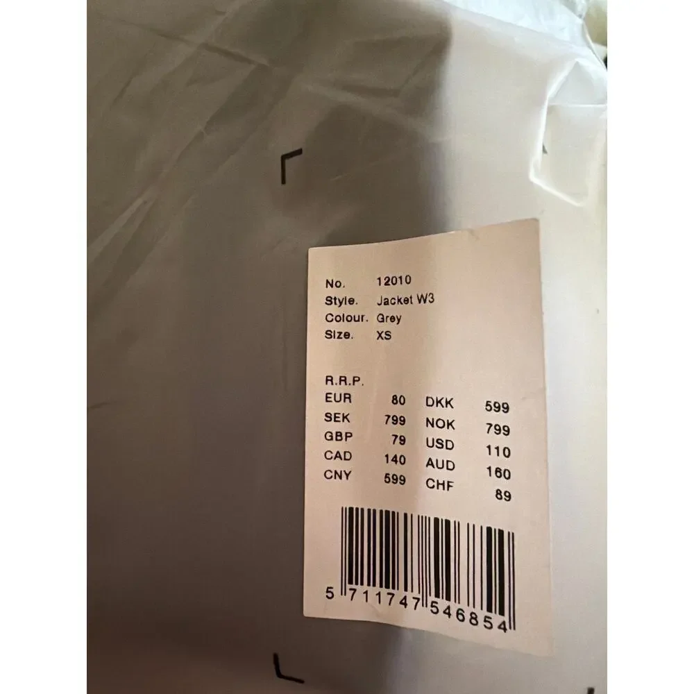 New Rains storm breaker jacket w3 coat gray - Picture 6 of 6